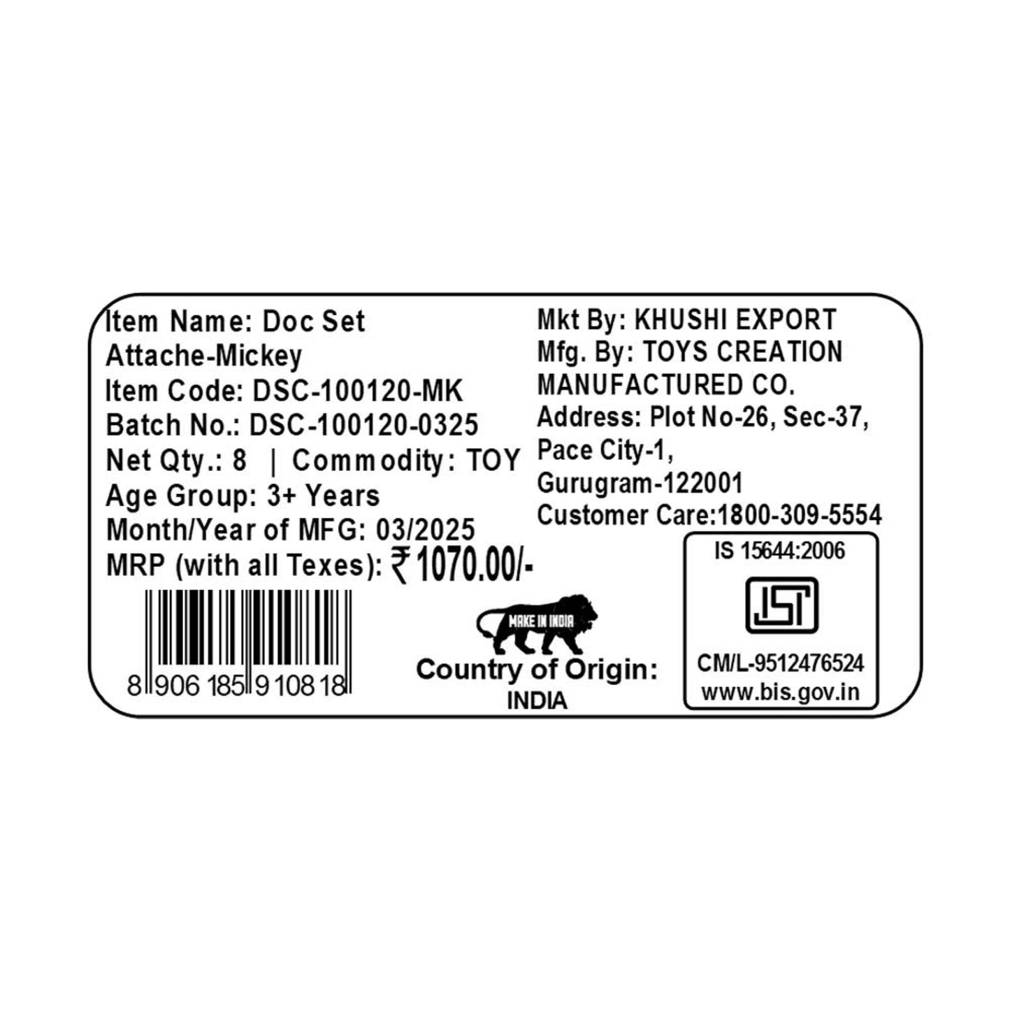 Kriiddaank Doctor Set Attache MickeyDisney Mickey Mouse medical kitPortable Mickey Mouse doctor setMickey Mouse-themed medical toysJunior Mickey Mouse doctor kitInteractive Mickey Mouse doctor set