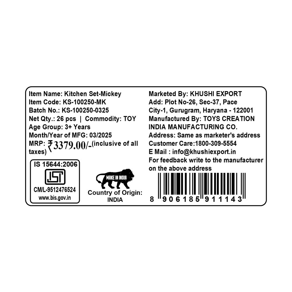 Kriiddaank Kitchen Set MickeyMickey themed play kitchen setMickey Disney kitchen toysThemed kids' kitchen toysKids kitchen setDisney Mickey Cooking Set