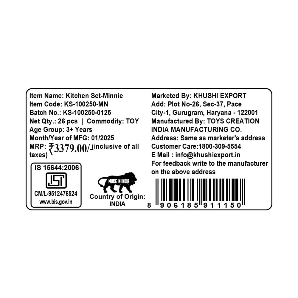 Kriiddaank Kitchen Set MinnieMinnie themed play kitchen setMinnie Disney kitchen toysThemed kids' kitchen toysKids kitchen setDisney Minnie Cooking Set