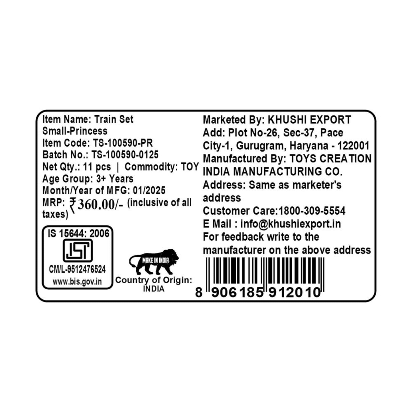 Kriiddaank TrainSetSmall-PrincessThemeByDisneySmall Royal Train Set for KidsMagical Disney Princess TrainMiniature Princess-Themed Toy TrainFairytale Train Set for GirlsInteractive Princess Train Set