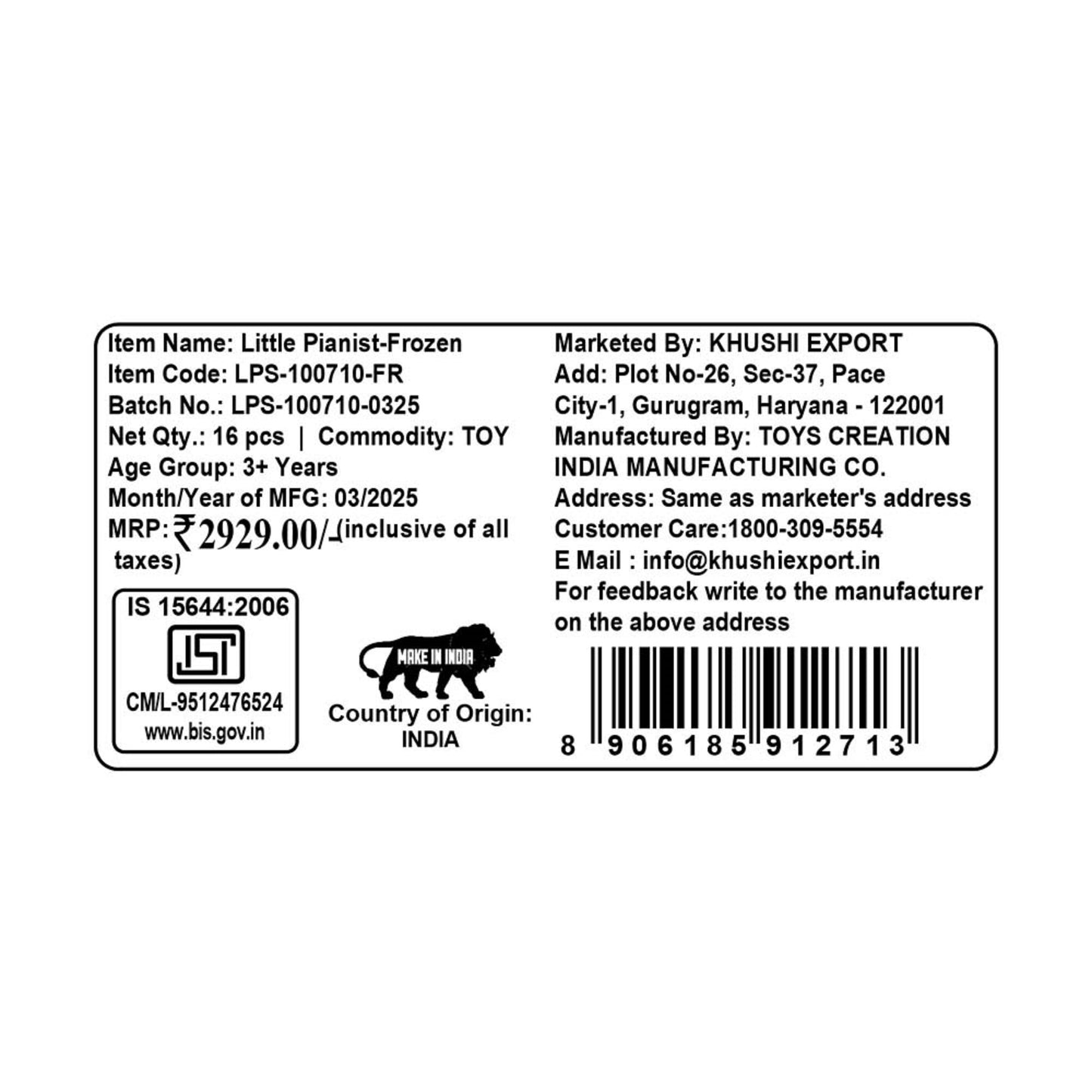 Kriiddaank Little Pianist FrozenFrozen Keyboard for KidsElsa -anna Musical Toy for BeginnersFrozen piano with Light & SoundLearn & play with Barbie’s musical piano toyLittle Pianist piano for musical exploration