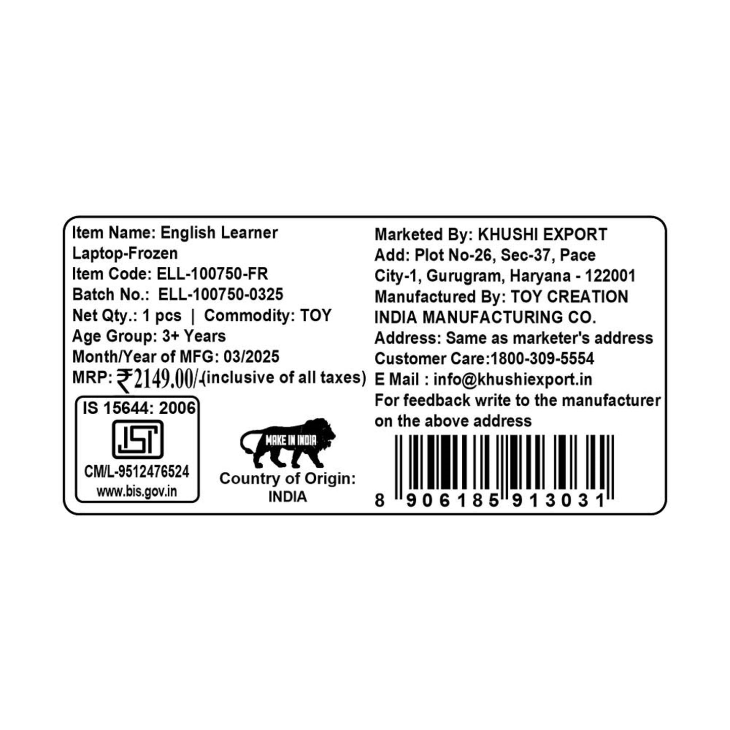 Kriiddaank English Learning Laptop - FrozenDisney Frozen educational laptopFrozen-themed English learning toyFrozen language learning toy with Elsa and AnnaElsa and Anna toysElsa and Anna interactive toys