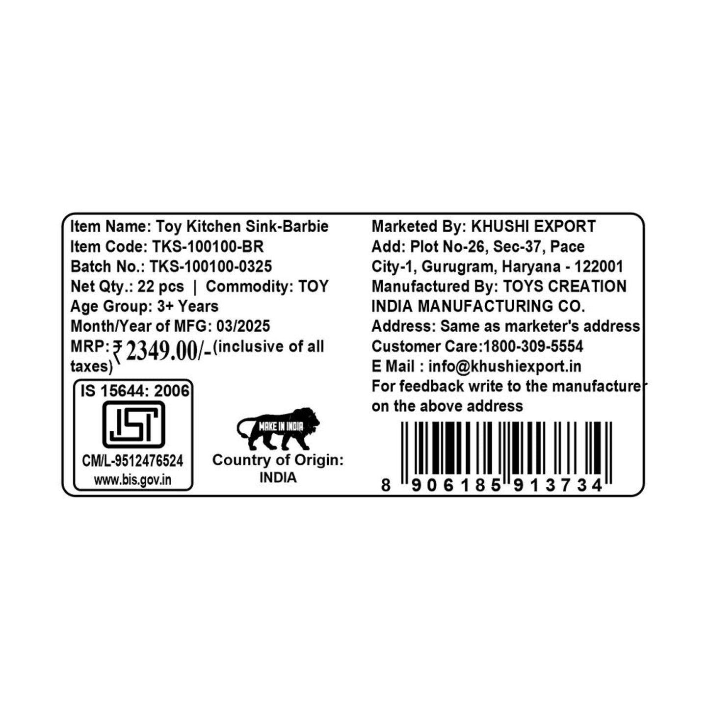 Kriiddaank ToyKitchenSink-BarbieThemeByMattelBarbie Theme Kitchen Sink for KidsBarbie Water Play KitchenBarbie Play Sink with FaucetBarbie Kitchen Sink Toy with Lights & SoundsBarbie Kitchen Sink Playset for Girls