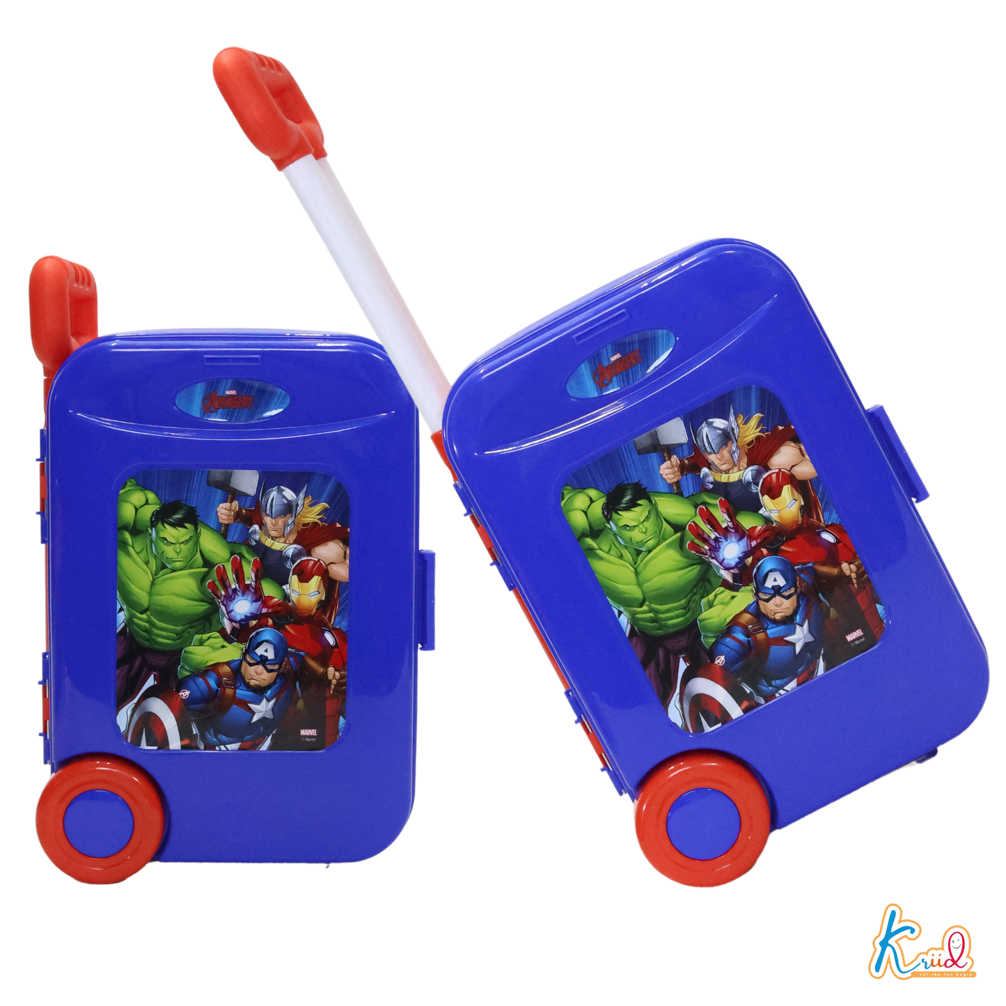 Kriiddaank TrolleyDoctorSet-AvengersThemeByMarvelKids Doctor Set with TrolleyMedical Playset for KidsToy Stethoscope & Medical InstrumentsSuperhero Themed Doctor PlaysetHeroic Medical Playset for Kids