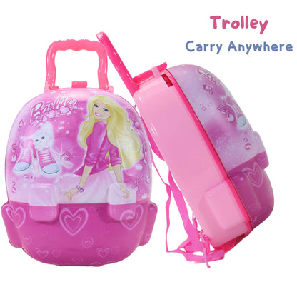 Kriiddaank BackpackDressingSet-BarbieThemeByMattelBarbie Beauty Kit for KidsBackpack Beauty Kit for GirlsFashion Doll Beauty Kit for KidsGlam Barbie Beauty KitDoll-Inspired Makeup & Dressing Set