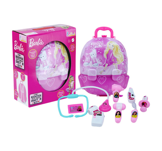Kriiddaank BackpackDr.Set-BarbieThemeBDK-100020ByMattelMedical Playset for KidsPortable Doctor KitDoctor Kit for GirlsBarbie-Themed Doctor PlaysetBarbie Accessories for Kids