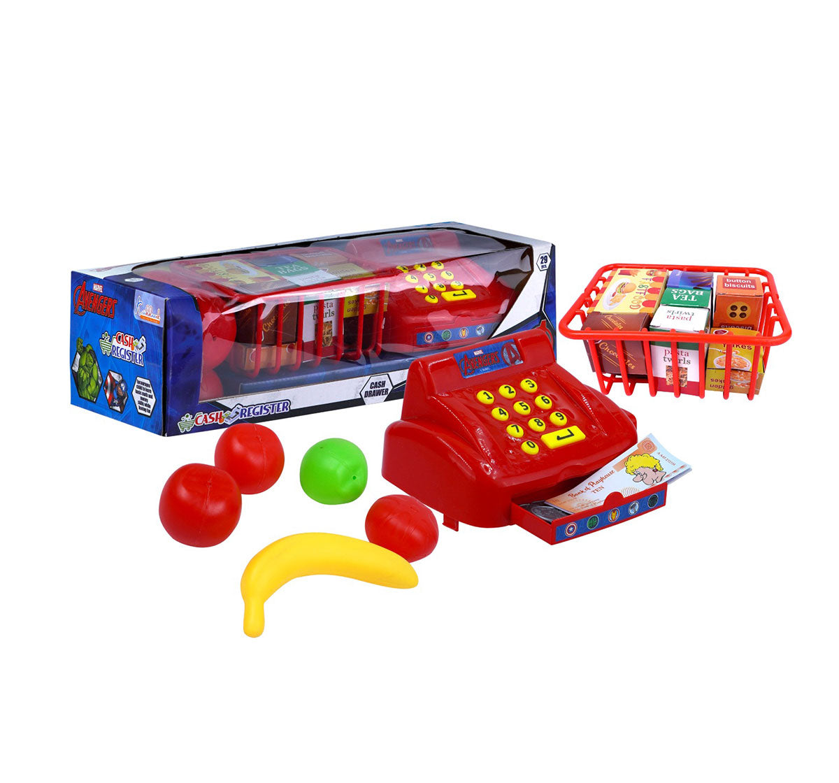 Kriiddaank CashRegister-AvengersThemeCR-100700ByMarvelMarvel Cash Register PlaysetMarvel Hero Cash Register for ToddlersElectronic Avengers Cash RegisterKriiddaank Pretend Play Cash RegisterFun Learning Avengers Toy Cash Register