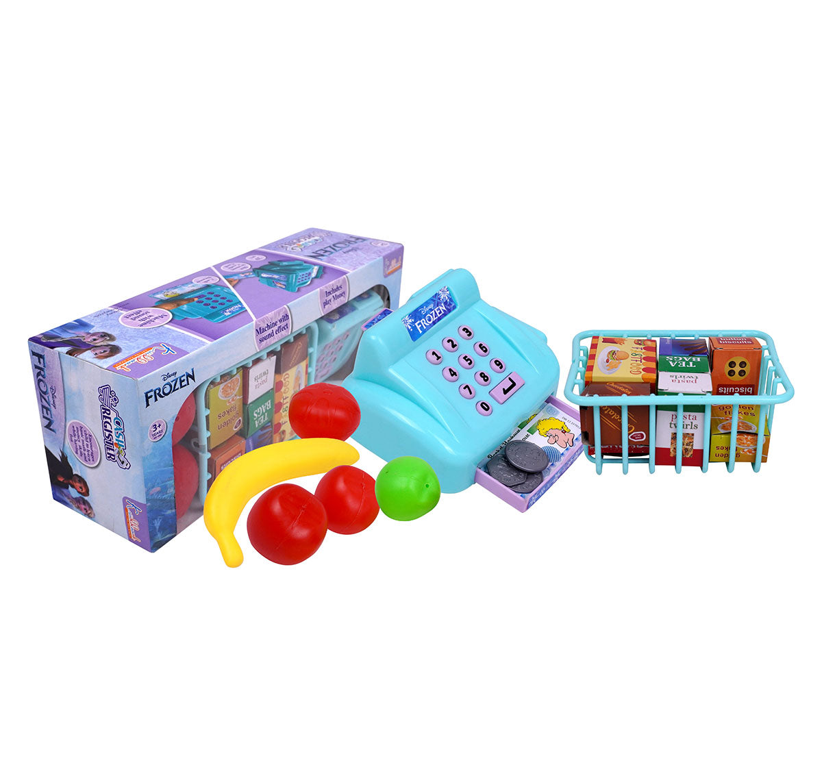 Kriiddaank CashRegister-FrozenThemeCR-100700ByDisneyElsa & Anna Role-Play Cash RegisterToy Cash Register with Frozen ThemeFrozen Themed Grocery Checkout SetInteractive Frozen Cash Register ToyFrozen Cashier Toy with Accessories