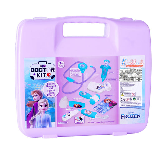 Kriiddaank DocSetAttache-FrozenThemeDSC-100120ByDisneyFrozen Themed Doctor Set for KidsFrozen Medical Kit SetFrozen Role-Playing Medical KitFrozen Medical Kit with Elsa & Anna ToolsFrozen Doctor Set with Stethoscope and Tools