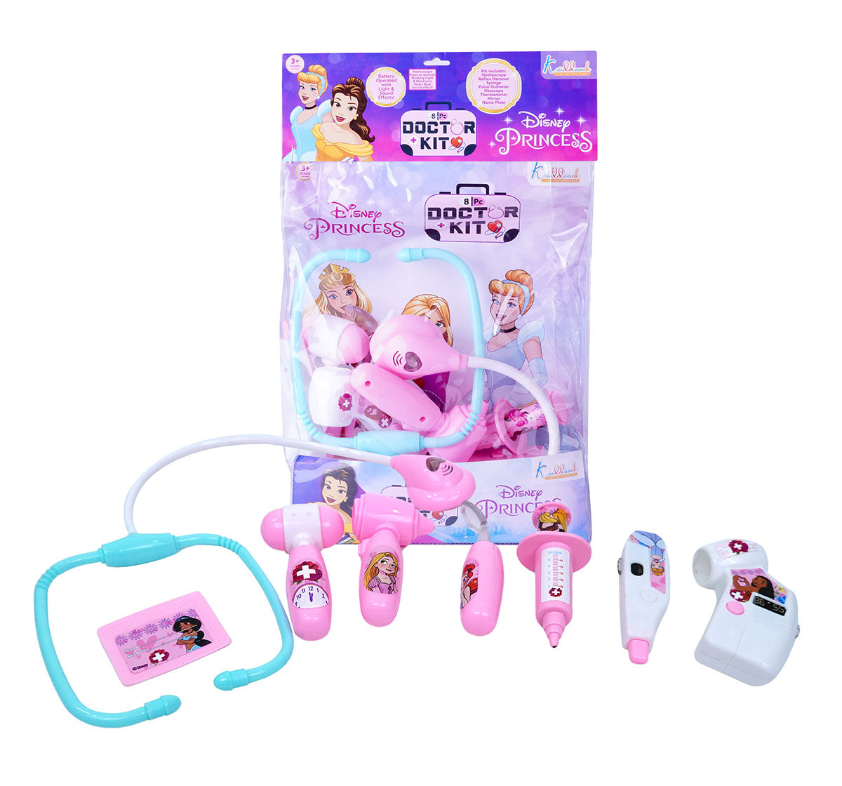 Kriiddaank DocKit-PolyBag-PrincessThemeDSP-100110ByDisneyPrincess Doctor Kit for Pretend PlayDisney Princess Doc KitPrincess Themed Doctor Kit for KidsPrincess Themed Medical Play KitMedical Playset for Kids