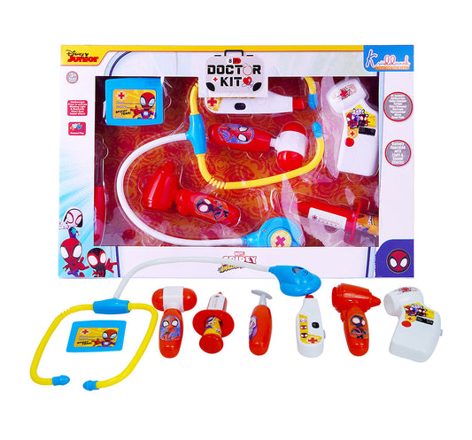 Kriiddaank  Doctor Kit SpidermanSpider-Man doctor role-play kitBest doctor kit for toddlers and kidsSpider-Man superhero health kitSpider-Man poly bag doctor kitSpider-Man toy doctor set with tools