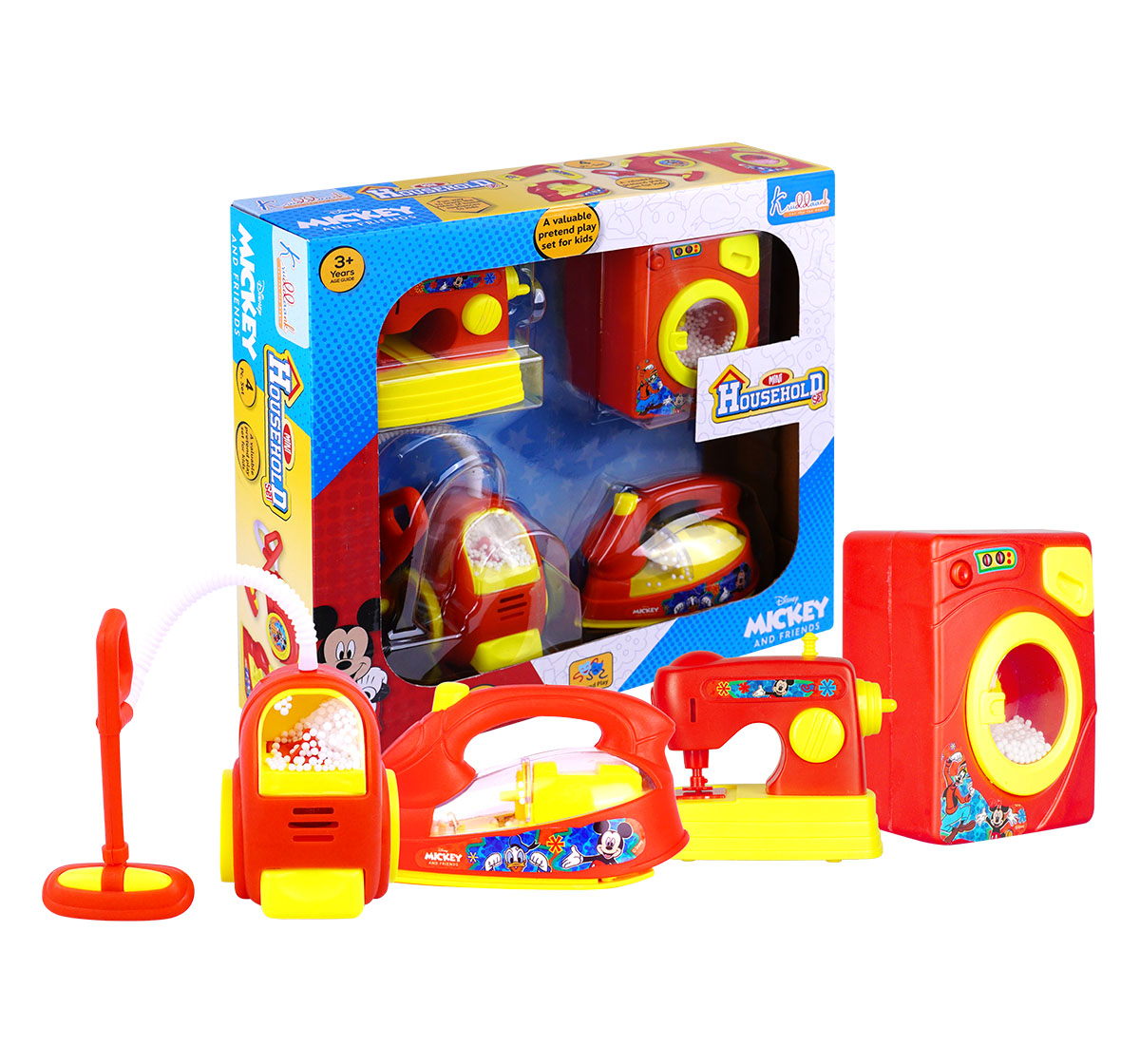 Kriiddaank  Mini Household Set- 4pc MickeyKriiddaank 4-Piece SetMickey Houshold CollectionMickey Home DécorMinnie-Themed Home GoodsKitchen Toy with Realistic Utensils