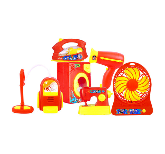 Kriiddaank  Mini Household Set- 6pc MickeyMini household cleaning set for kidsToy household cleaning accessoriesInteractive cleaning toy set for kidsMini home cleaning kit for childrenMiniature home essentials playset