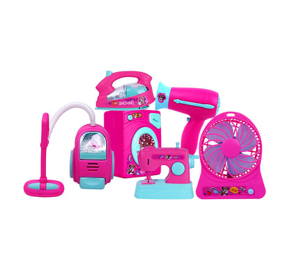 Kriiddaank  Mini Household Set- 6pc MinnieMini household cleaning set for kidsToy household cleaning accessoriesInteractive cleaning toy set for kidsMini home cleaning kit for childrenMiniature home essentials playset