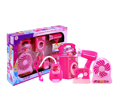 Kriiddaank HouseholdSet(6pc)-PrincessThemeHHS-100330ByDisneyRole Play Household SetPrincess Household Toy CollectionPrincess Home PlaysetPrincess Theme 6-Piece SetDisney Princess Household Set