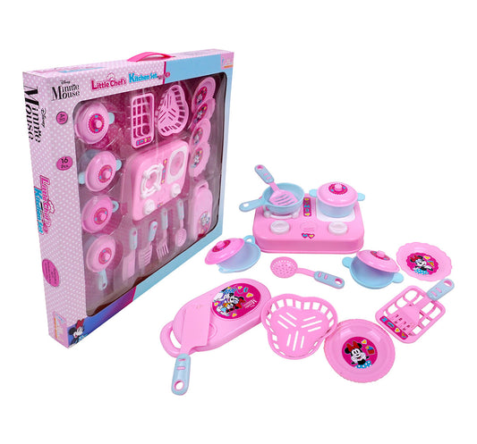 Kriiddaank LittleChef'sKitchenSet-MinnieThemeLKS-100650ByDisneyChef Role Play SetKids Pretend Play Kitchen MinnieKids Kitchen ToyBaking & Cooking PlaysetPlay Kitchen for Toddlers
