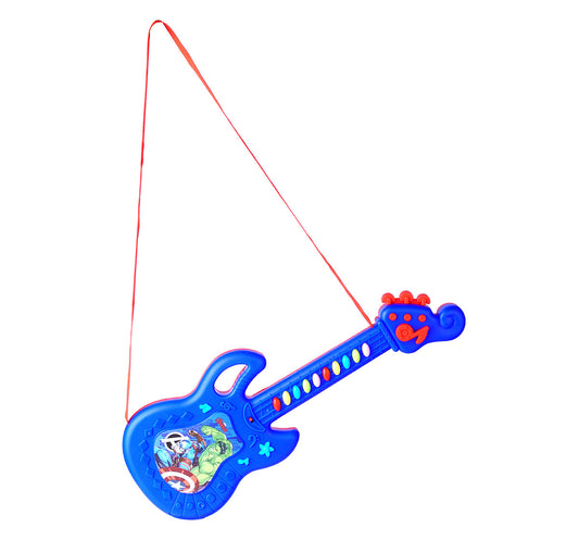 Kriiddaank MusicalGuitar-AvengersThemeMG-100640ByMarvelMarvel Avengers Musical GuitarAvengers Toy Guitar for KidsBest Marvel Gift for Kids 2025Superhero Electric Toy GuitarBoys & Girls Superhero Rock Guitar