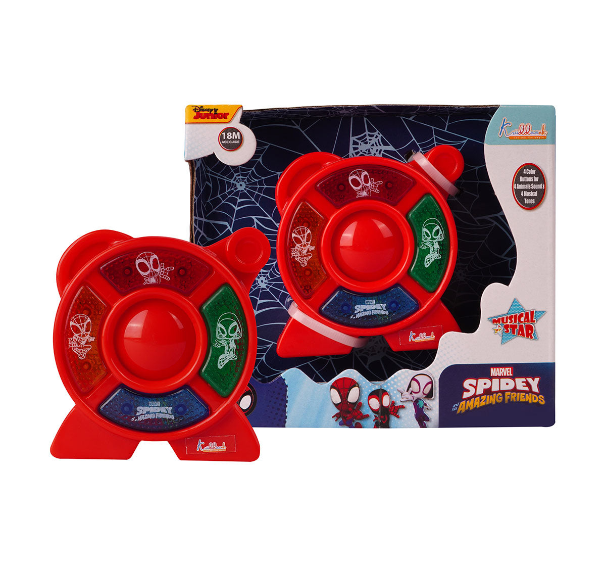Kriiddaank MusicStar-SpidermanThemeMSS-100350ByMarvelSpider-Man Music GadgetMarvel Tech GadgetsSpider-Man Collector’s Music StarPortable Music Star SpeakerMarvel Music System
