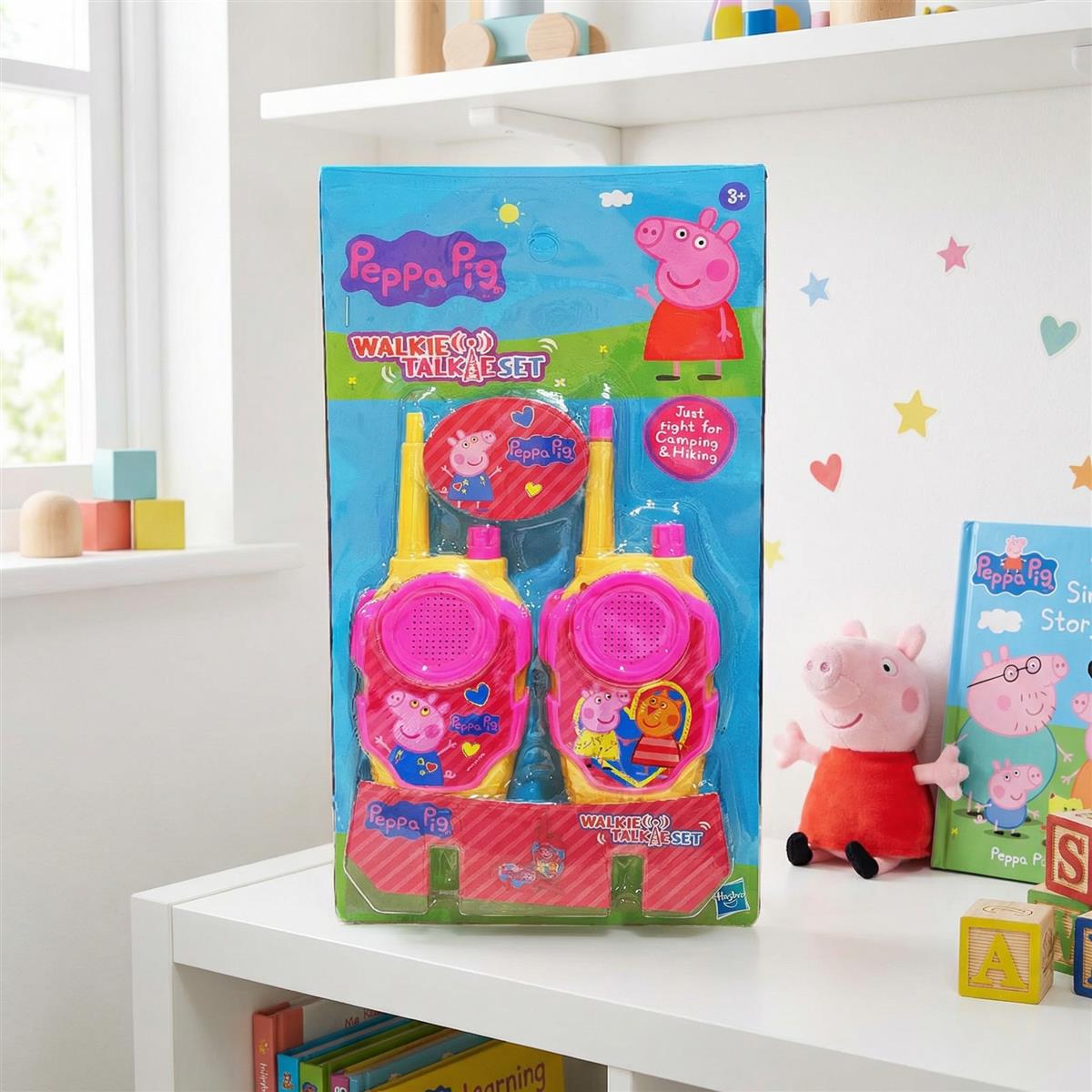 Peppa Pig Walkie Talkie Set for Kids - 75m Long Range 2-Way Radio Toy - Pink, Non-Toxic & Child Safe - Ideal for Camping, Hiking & Roleplay - Gift for Boys & Girls Ages 3+