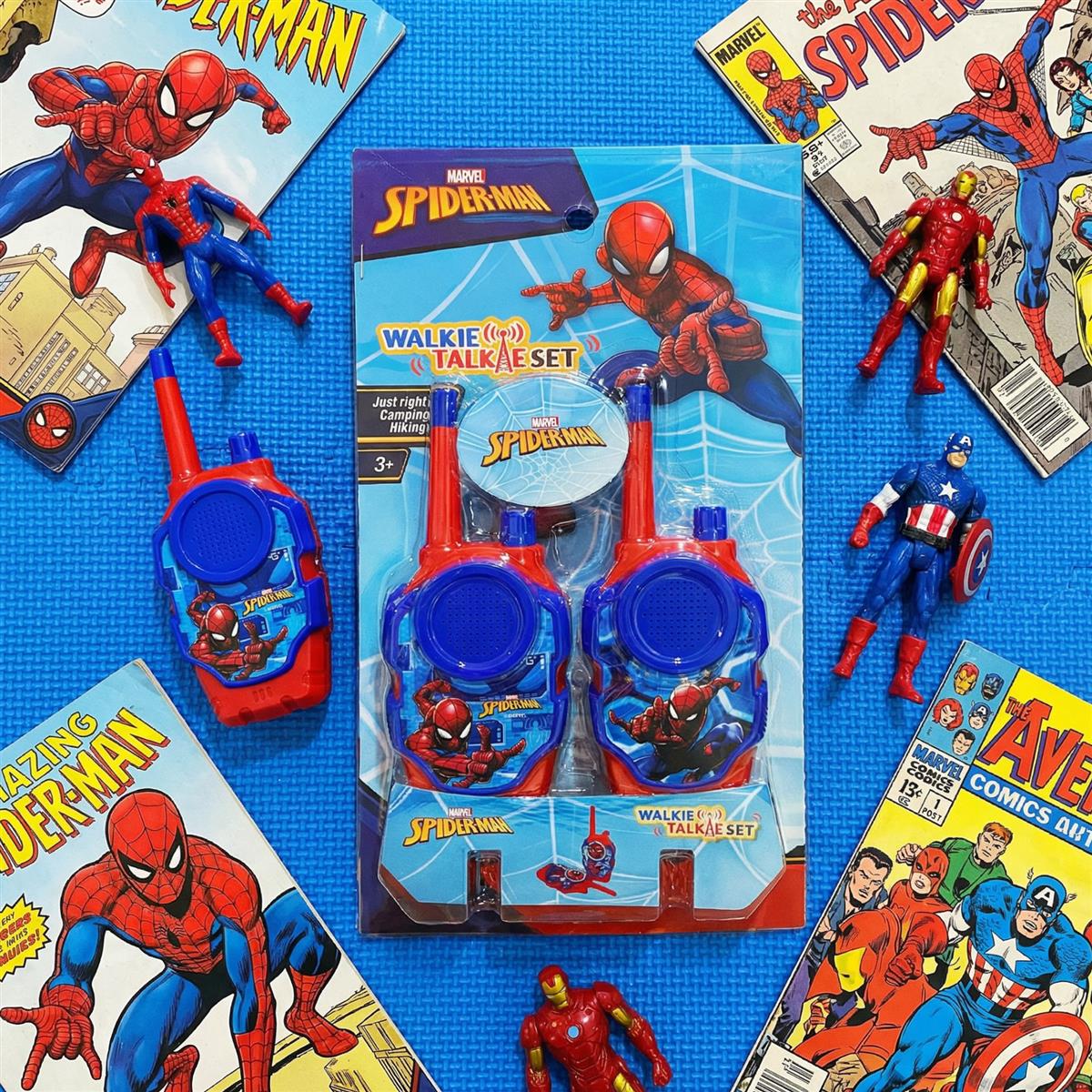 Spider-Man Inspired Walkie Talkie Set for Kids - 75m Long Range 2-Piece Communication Toy - Blue Outdoor Adventure Gear for Boys & Girls 3+ - Ideal for Camping, Hiking & Roleplay Gifts