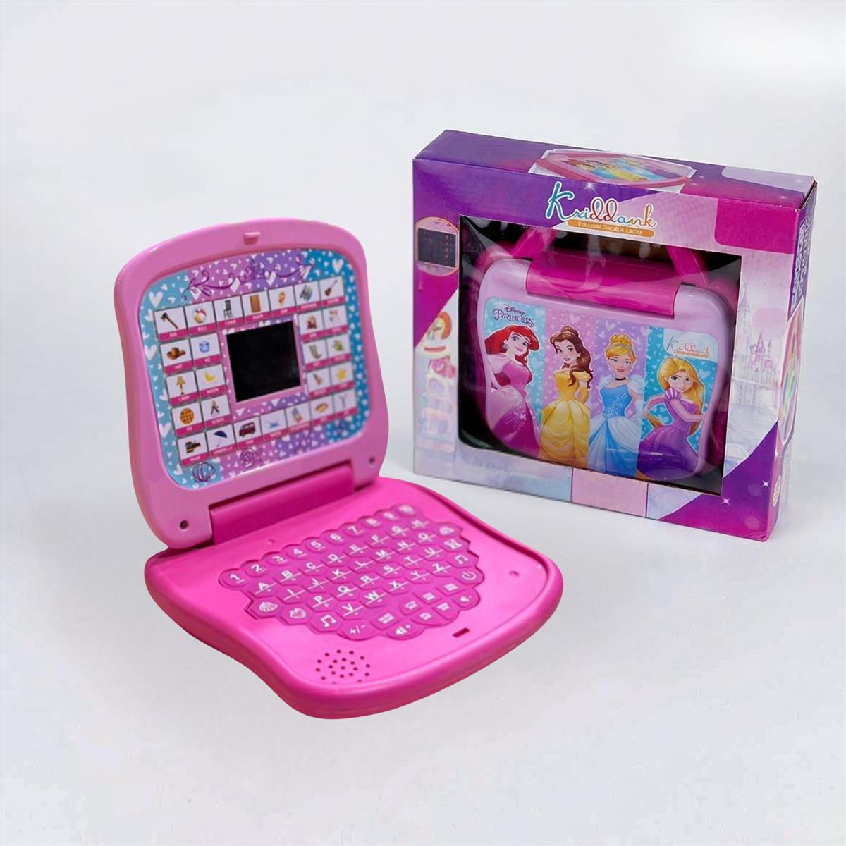Educational Toy Laptop for Kids - LTS Princess Theme Learning Computer with Alphabet, Numbers, Music & Phonics - Fun Interactive Pre-School Gift for Girls Ages 3+ (Pink)