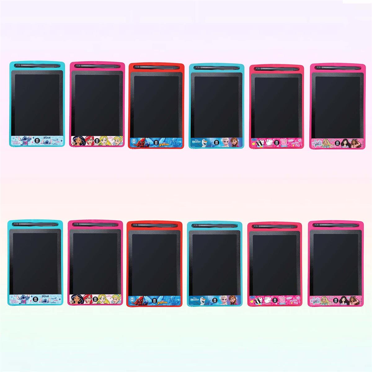 KRIIDDAANK Pack of 12 LCD Writing Tablet 8.5 Inch Colorful Doodle Board for Kids, Educational Learning Drawing Pad with Kids Favorite Characters, Bulk Return Gifts for Boys & Girls (Multicolor)