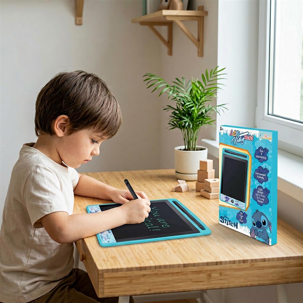 Kriiddaank Stitch Theme LCD Writing Tablet for Kids, 8.5 Inch Electronic Drawing Pad & Magic Slate, Portable Rewritable Doodle Board, Birthday Gift for Boys & Girls 3-9 Years Old, Blue