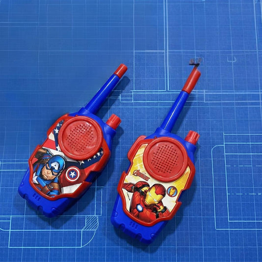 Avengers Walkie Talkie Set for Kids - 75m Range 2-Way Radio Toy for Boys & Girls - Ideal for Camping, Hiking & Outdoor Adventure - Child-Safe Non-Toxic Red Communication Device (Set of 2)