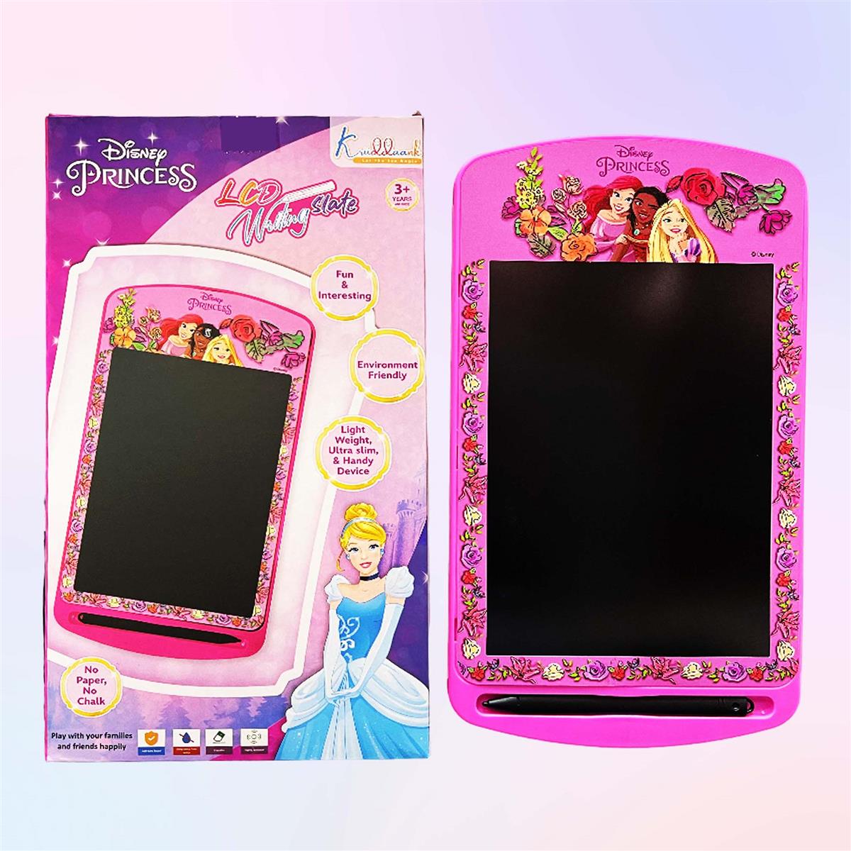 Kriiddaank Princess 10.5 Inch LCD Writing Tablet for Kids, Electronic Drawing Pad & Doodle Board, Reusable Travel Slate for Girls, Educational Birthday Gift for 3 4 5 6 7 8 9 10 Year Olds, Pink