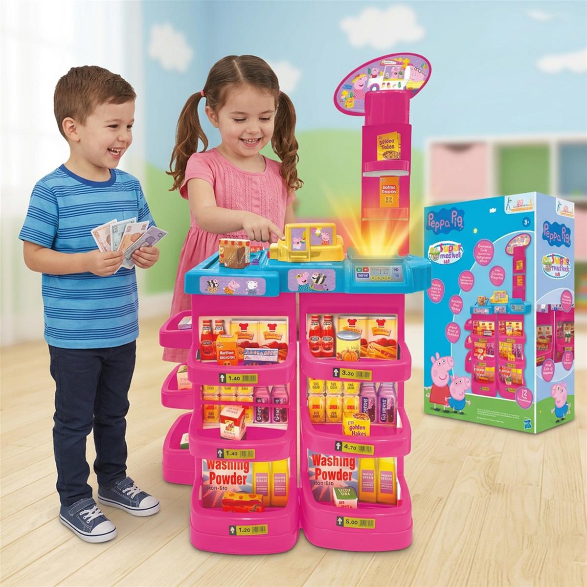 Hasbro Peppa Pig Supermarket Fun Play Set for Kids 5+ - Electronic Cash Register with Sound, Scanner, Conveyor Belt & 20 Grocery Accessories - Educational Pretend Play Toy for Girls & Toddlers