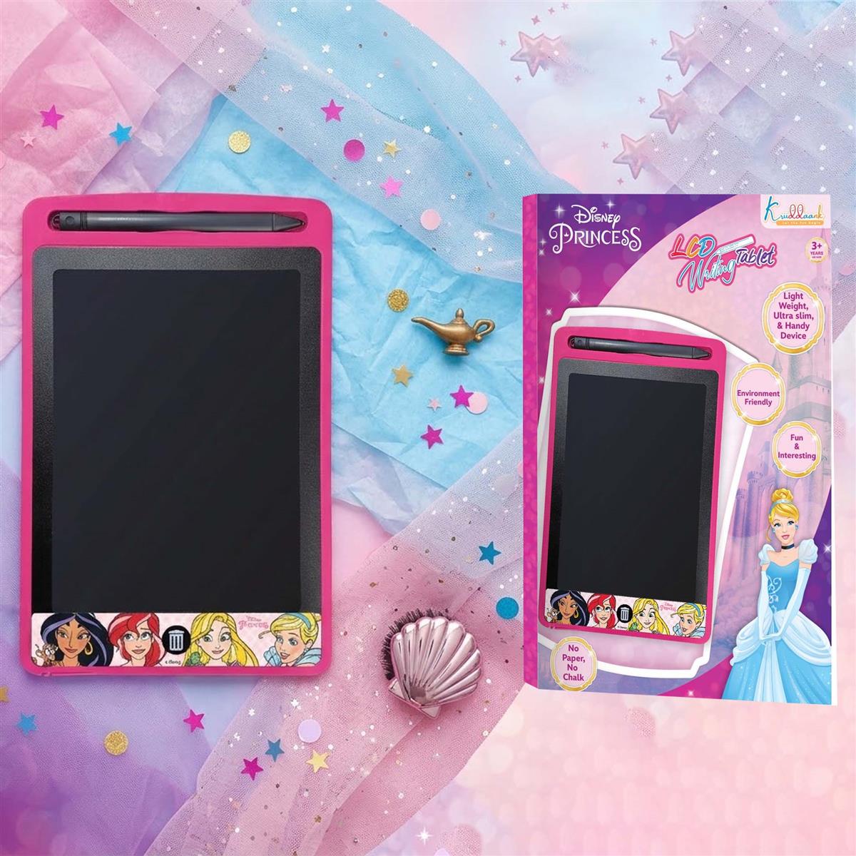 Kriiddaank Princess LCD Writing Tablet, 8.5 Inch Electronic Drawing Pad for Kids, Reusable Doodle Board & Magic Slate, Toddler Travel Toy & Birthday Gift for 3-12 Year Old Girls, Pink