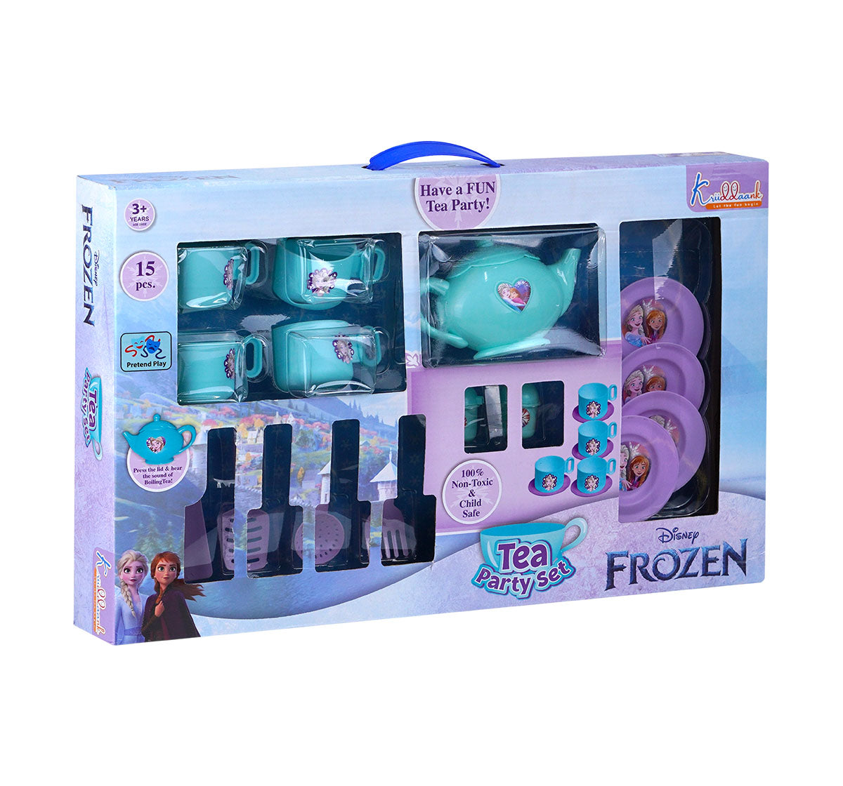 Kriiddaank TeaPartySet-FrozenThemePS-100660ByDisneyFrozen Princess Tea Time SetElsa & Anna Tea Party Set for KidsFrozen Tea Trolley Playset for GirlsBest Tea Set for GirlsInteractive Tea Party Set