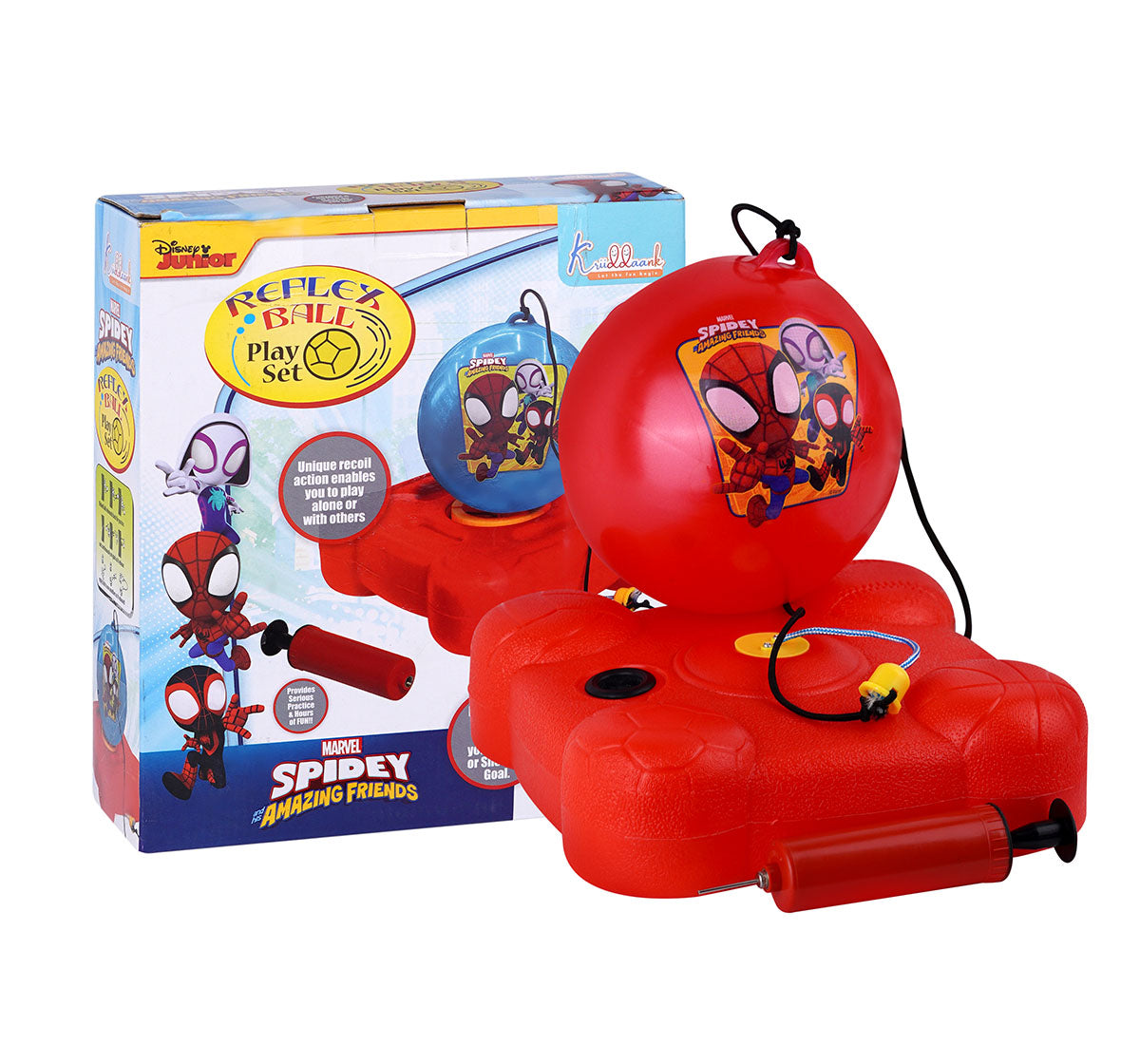 Kriiddaank ReflexSoccer-SpidermanThemeRS-100490ByMarvelHands-Free Reflex Soccer ToyImprove Soccer Skills with Reflex BallAdjustable Reflex Soccer Kick TrainerImprove Soccer Skills with Reflex BallDurable Reflex Soccer Toy for Beginners
