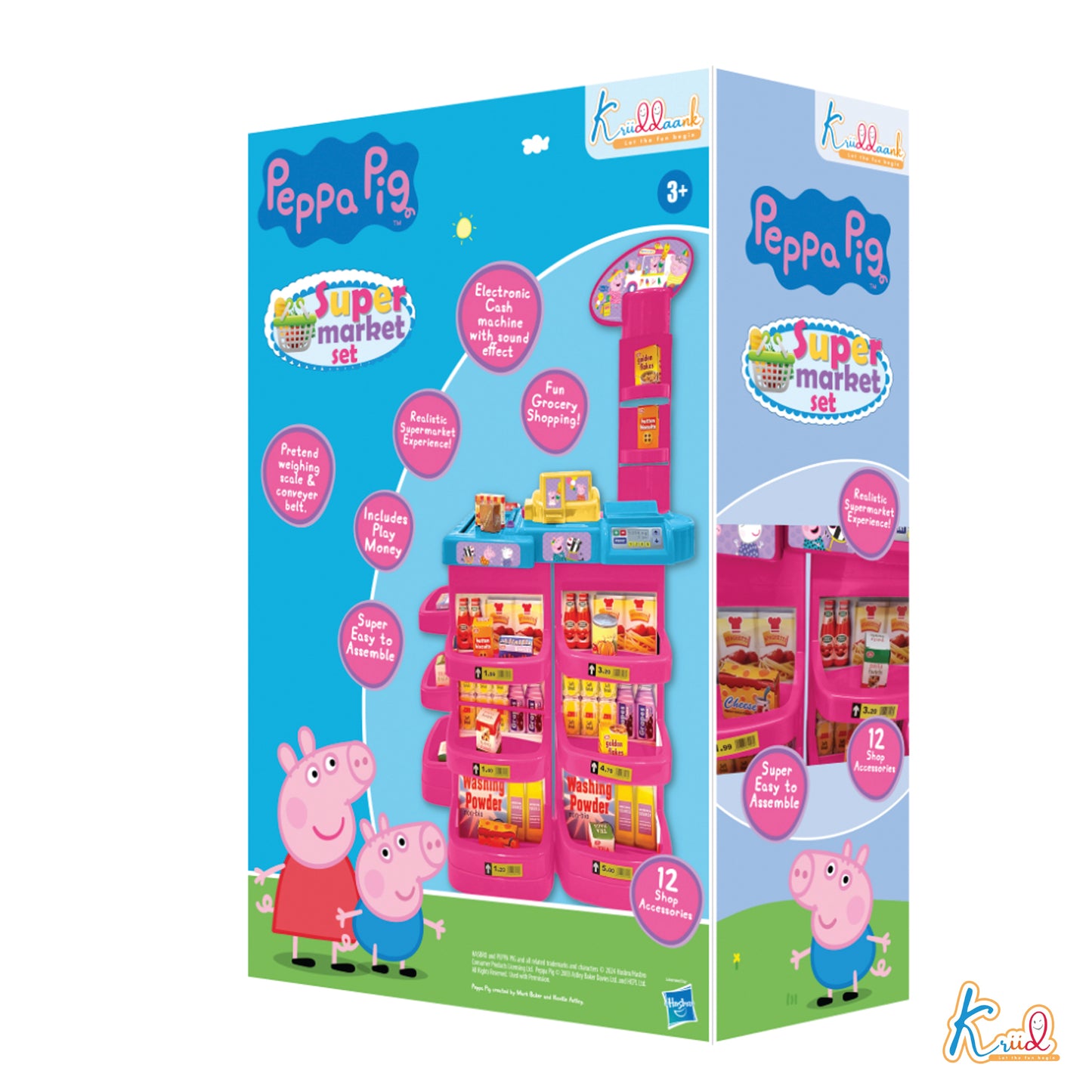 Kriiddaank SupermarketSet-PeppaPigThemeByHasbroPeppa Pig Grocery Store ToyPeppa Pig Shopping Playset for KidsPeppa Pig Supermarket Role Play ToyPeppa Pig Shopping Cart & Supermarket SetPeppa Pig Shopping Game for Toddlers