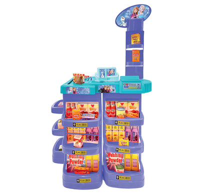 Kriiddaank SupermarketSet-FrozenThemeSMS-100520ByDisneyFrozen Supermarket PlaysetSupermarket Shopping Playset for KidsGrocery Store Play SetToy Cash Register with ScannerElsa & Anna Supermarket Toy Set