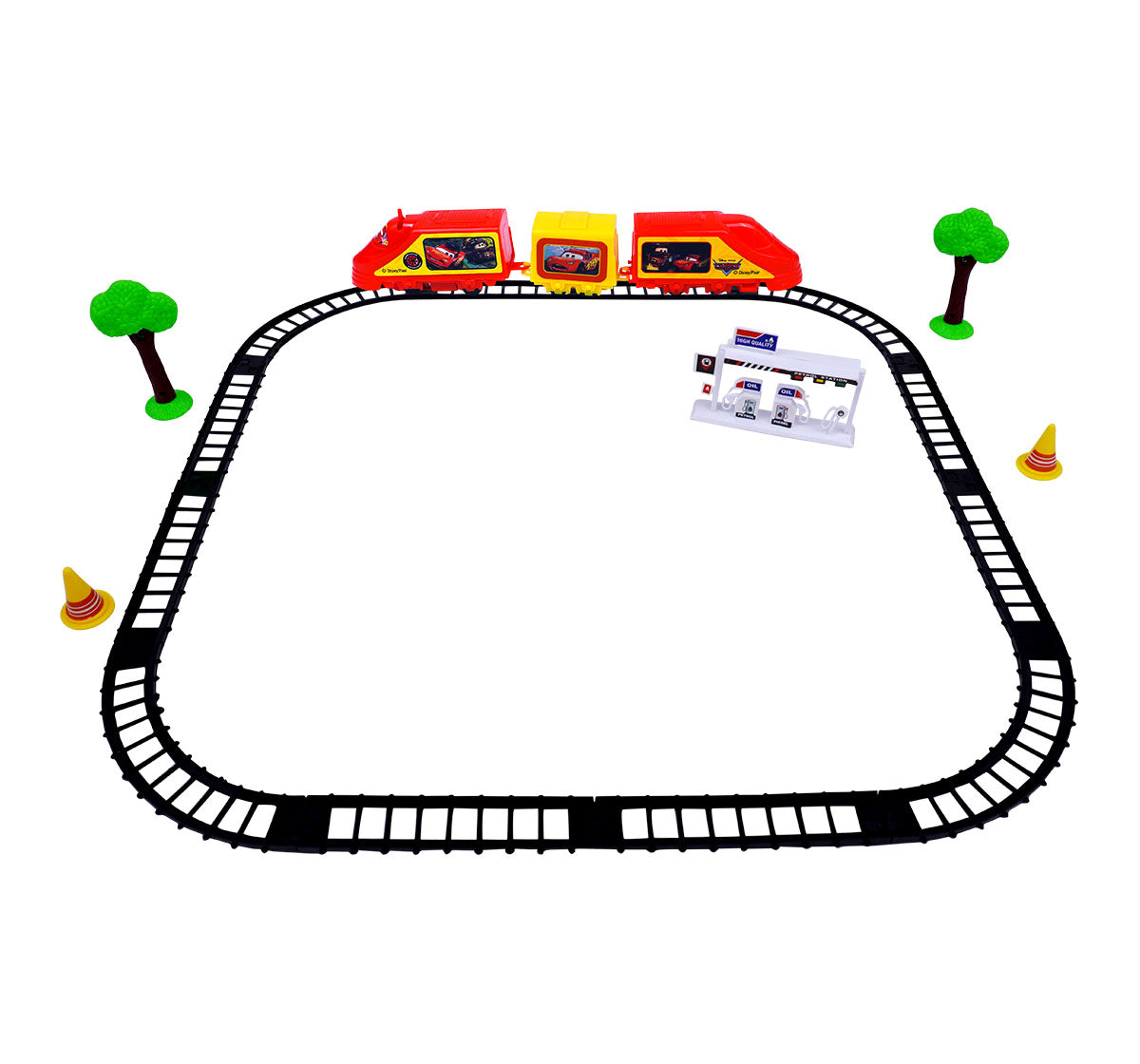 Kriiddaank TrainSet-CarsTB-100580ByDisneyElectric Train Set with Disney Cars CharactersDisney Pixar Cars Toy Train SetBest Cars Movie Train Set for ToddlersDisney Cars Collectible Train PlaysetExciting Train Set with Lightning McQueen & Friends