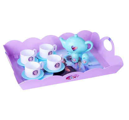 Kriiddaank TeaSetwithTray-FrozenThemeTST-100540ByDisneyFrozen Princess Tea Time SetElsa & Anna Tea Party Set for KidsFrozen Tea Trolley Playset for GirlsBest Tea Set for GirlsInteractive Tea Party Set