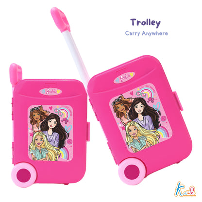 Kriiddaank TrolleyDressingSet-BarbieThemeByMattelChildren's Beauty & Makeup PlaysetBeauty Role Play Set for KidsBarbie Beauty Kit for GirlsStylish Barbie Doll Makeup PlaysetBarbie Fashionista Styling & Makeup Set