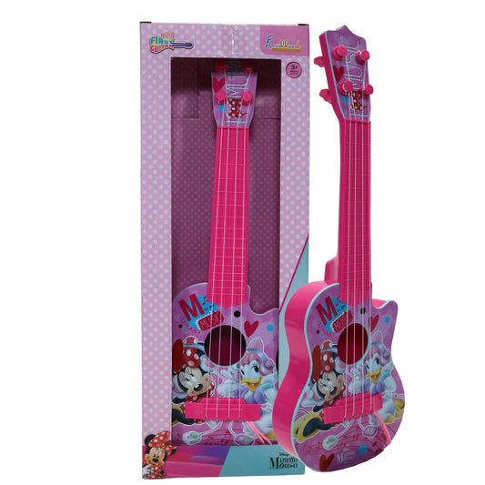 Kriiddaank Guitar(Small)-MinnieThemeGS-100190ByDisneyGifts for Kids – Light & Sound GuitarMinnie Mouse Musical Guitar ToyBest Birthday Gift for 4-Year-Old GirlsBattery-Powered Kids Guitar with SoundEducational Music Toy for Girls