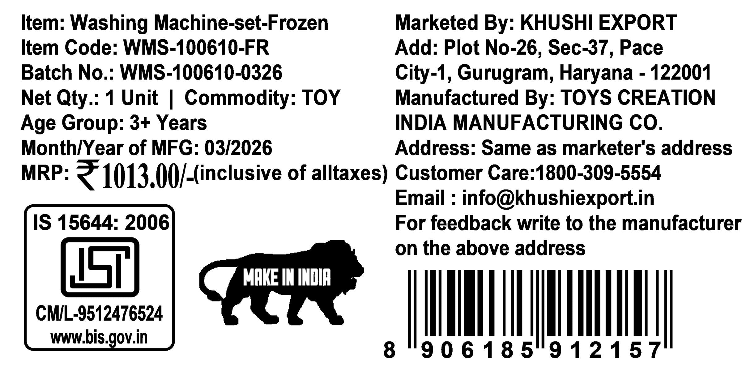 Kriiddaank Frozen Theme Washing Machine Toy Set for Kids - 11-Piece Interactive Disney Magic Home Appliances Pretend Play for Toddlers - Music & Educational Role Play Laundry Set - Ages 3+