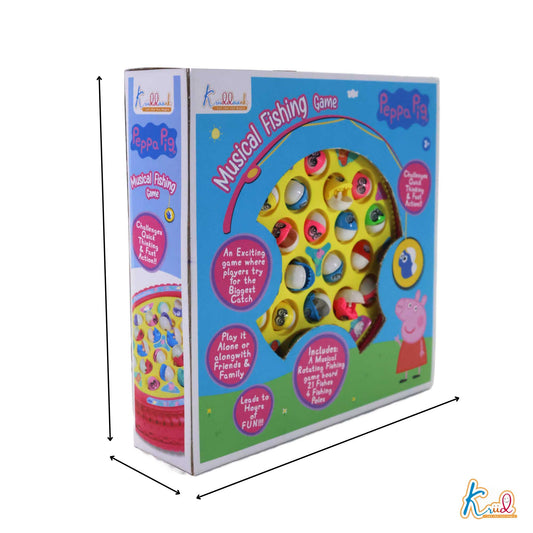 Kriiddaank  Musical Fishing Game- PeppaUnderwater Adventure Toy PeppaFish Catching GameBattery-Powered Fishing GameSea Animal ToyWater-Themed Educational Toy