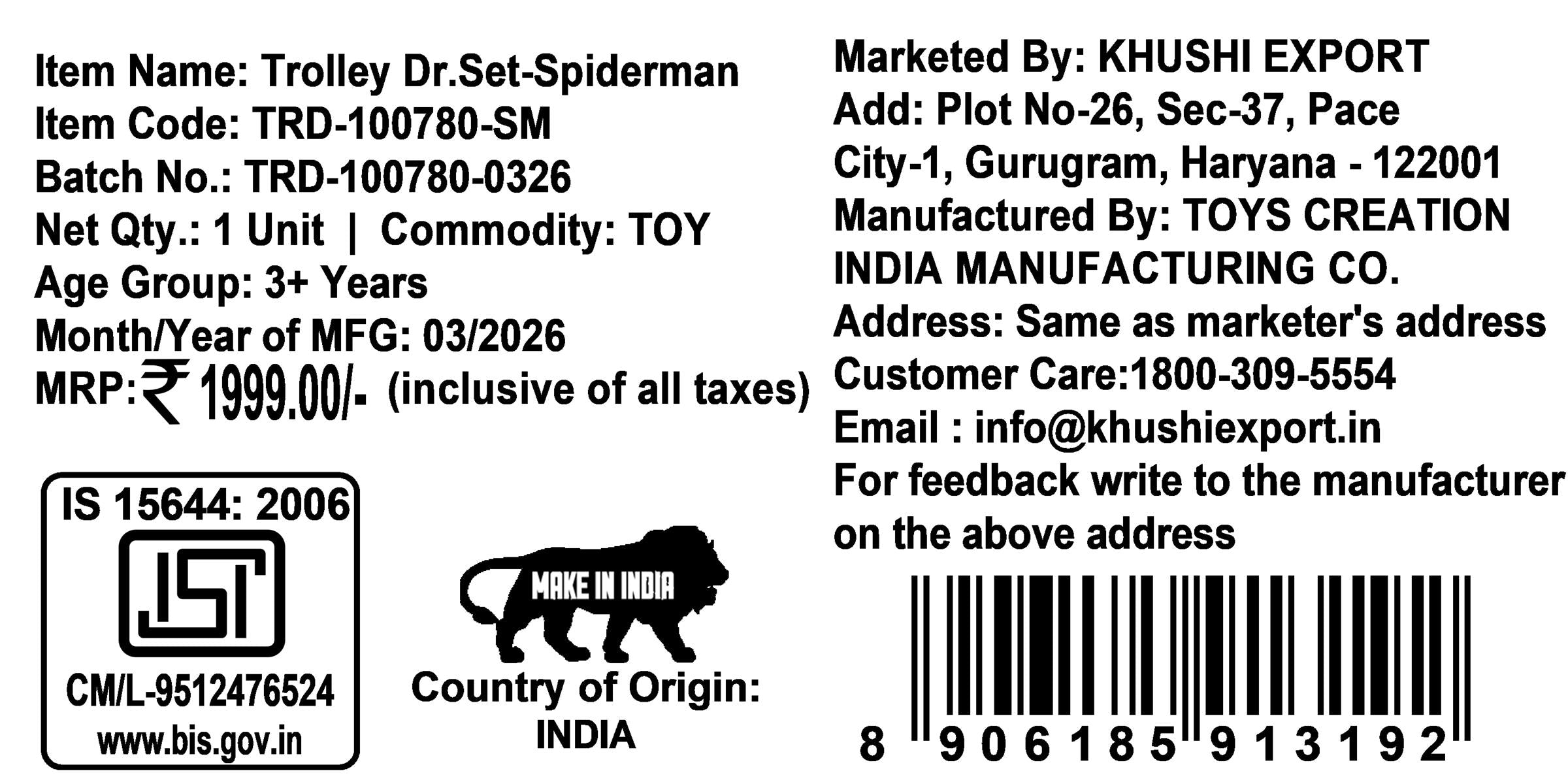 Kriiddaank Spiderman Theme Doctor Set for Kids - 9 Pcs Medical Equipment Trolley with Lights, Spidey-Inspired Role Play Toy, Heroic Doctor Kit for Boys & Girls 3+ Years, Portable Educational Playset