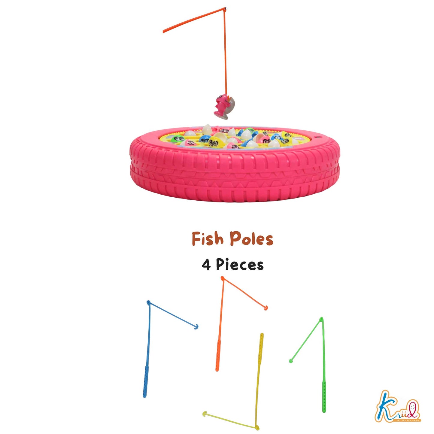 Kriiddaank  Musical Fishing Game- PeppaUnderwater Adventure Toy PeppaFish Catching GameBattery-Powered Fishing GameSea Animal ToyWater-Themed Educational Toy