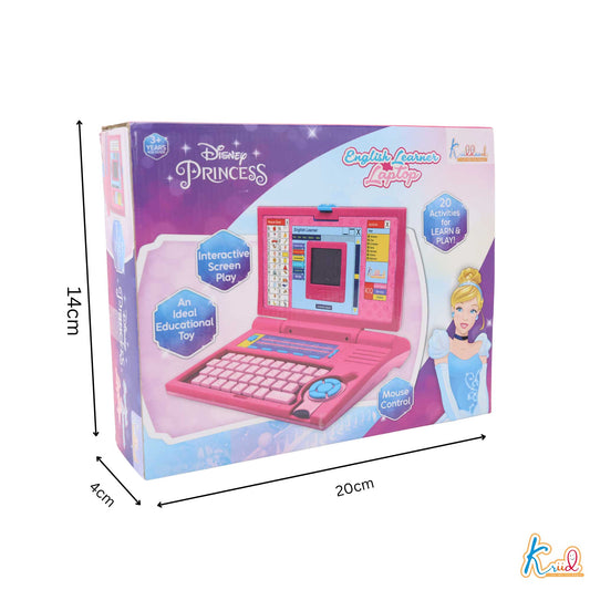 Kriiddaank EnglishLearningLaptop-ELL-100750ByDisneyOfficial Disney Learning DevicePretend Play Laptop for ToddlersTouch & Learn English LaptopMagical Disney Learning ComputerFun & Engaging Disney Learning Toy
