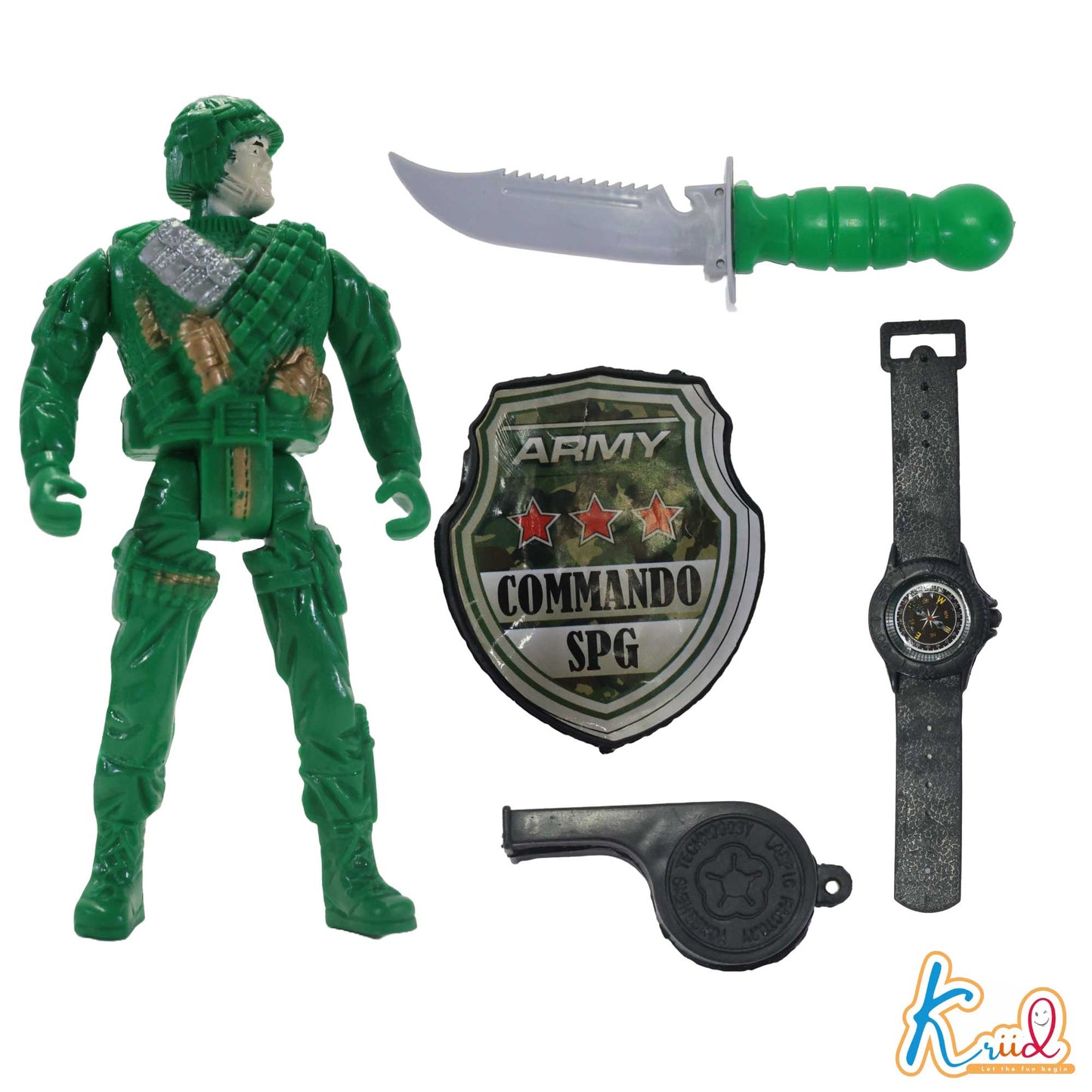 Kriiddaank  Army Kit PolybagTactical Army KitMini Soldier Kit Military Adventure BagAction Army Polybag Mini Soldier Kit