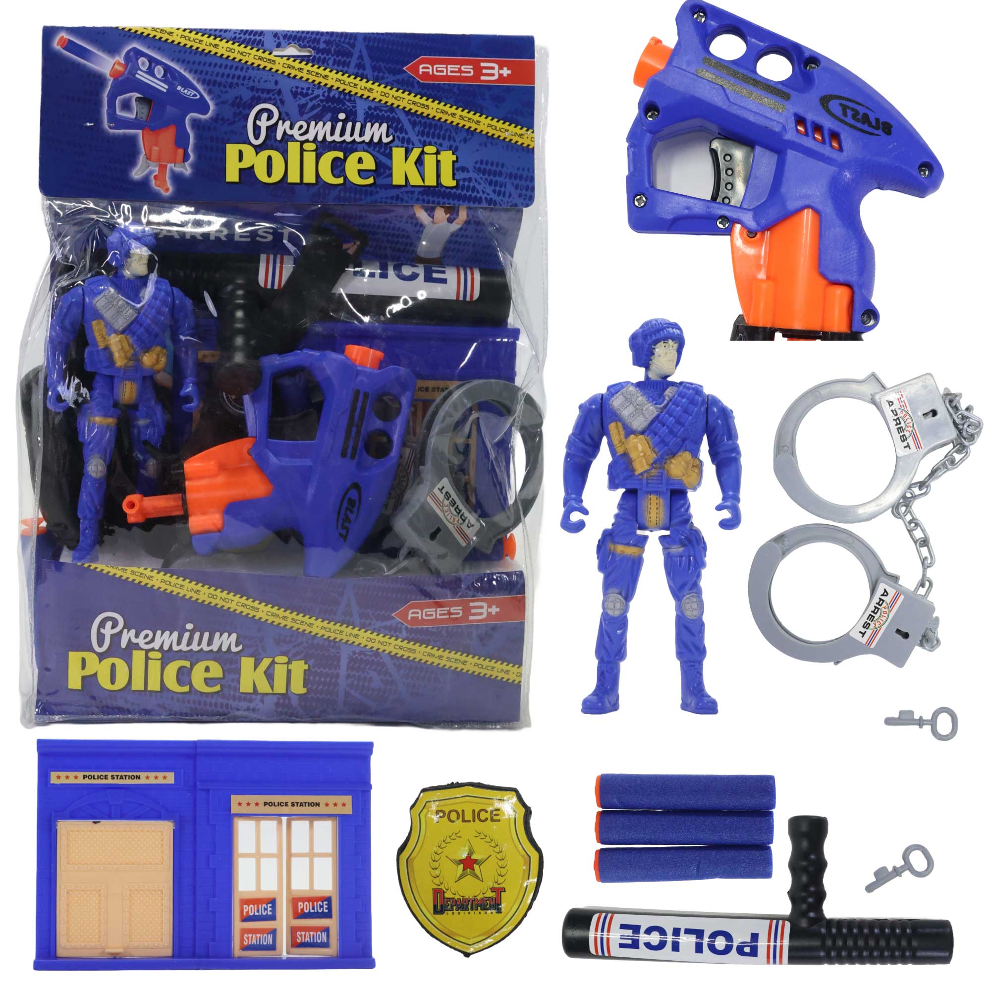 Kriiddaank  Police Kit PolybagKids’ police kitPolice officer toy set for kidsPolice role play set for childrenToy police kit with accessoriesPretend play police kit for young kids