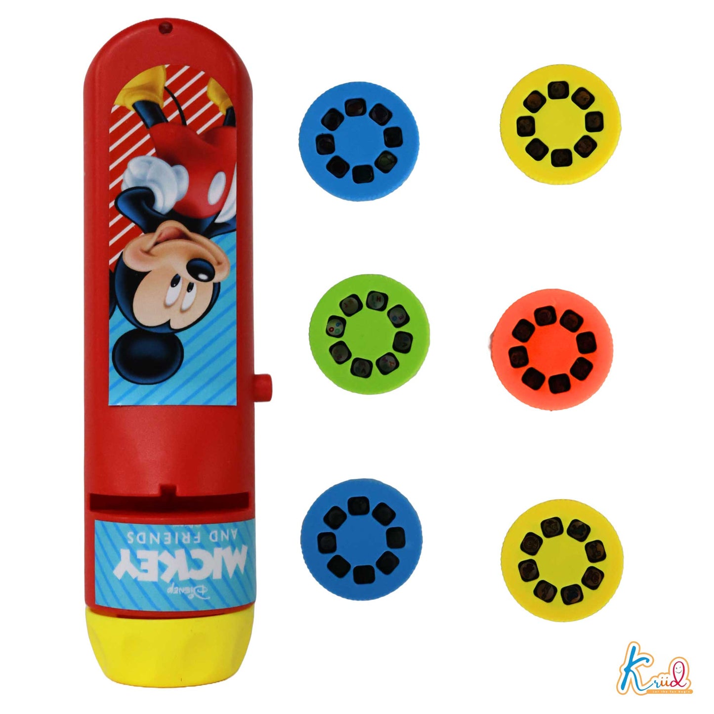 Kriiddaank ProjectorTorch-MickeyThemeByDisneyHandheld Projector LightPortable Storytelling ProjectorFun Flashlight with ProjectionsNight Light Projector for KidsDisney Magical Projection Toy