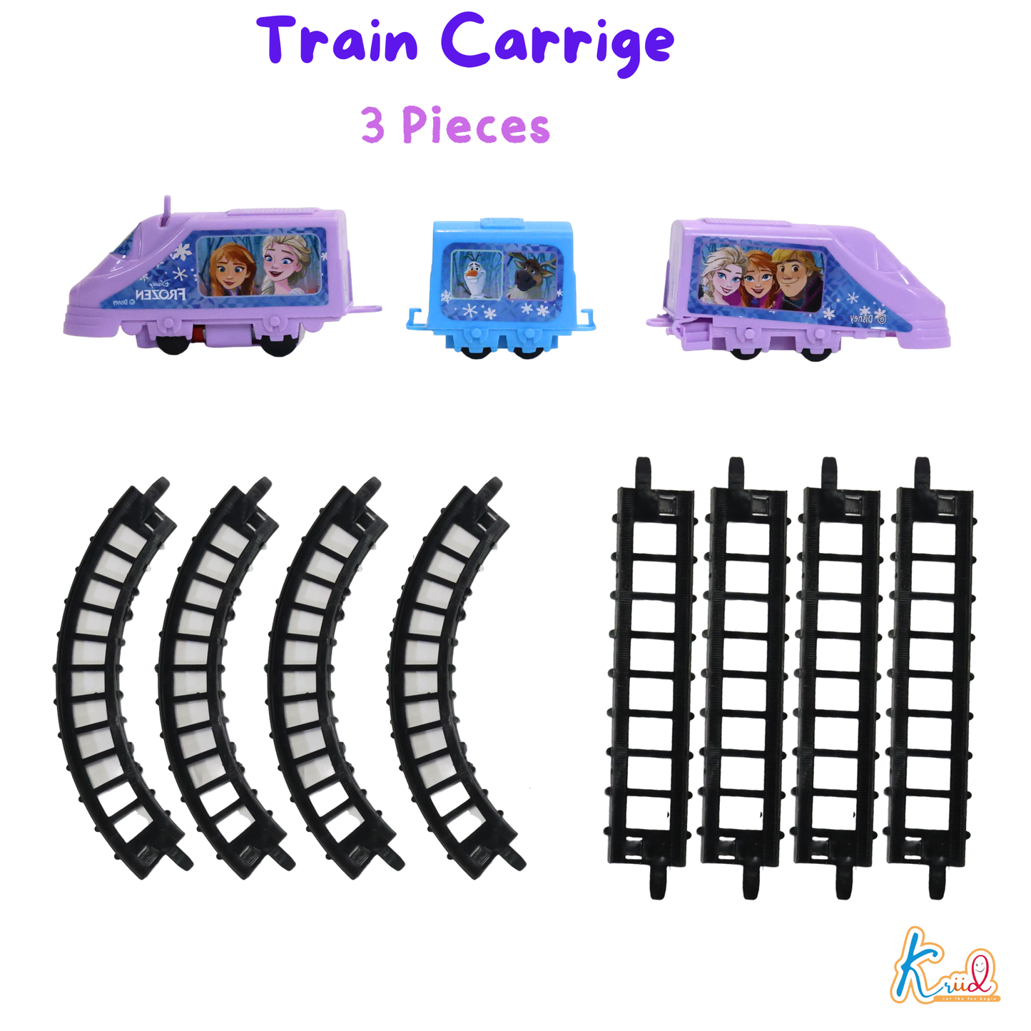 Kriiddaank TrainSetSmall-FrozenThemeByDisneyAnna & Elsa Mini Toy Train SetMiniature Toy Train with Elsa & OlafInteractive Frozen Train Playset for Girls & BoysElsa, Anna & Olaf Train Playset for KidsFrozen-Themed Toy Train for Toddlers