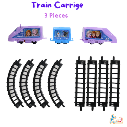 Kriiddaank TrainSetSmall-FrozenThemeByDisneyAnna & Elsa Mini Toy Train SetMiniature Toy Train with Elsa & OlafInteractive Frozen Train Playset for Girls & BoysElsa, Anna & Olaf Train Playset for KidsFrozen-Themed Toy Train for Toddlers