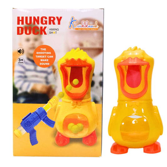 Kriiddaank HungryDuckHD-100630Musical & Light-Up Duck ToyFeeding Duck Game for KidsBattery-Operated Hungry Duck ToyBest Interactive Duck Toy for ToddlersBattery-Powered Animal Sound Toy